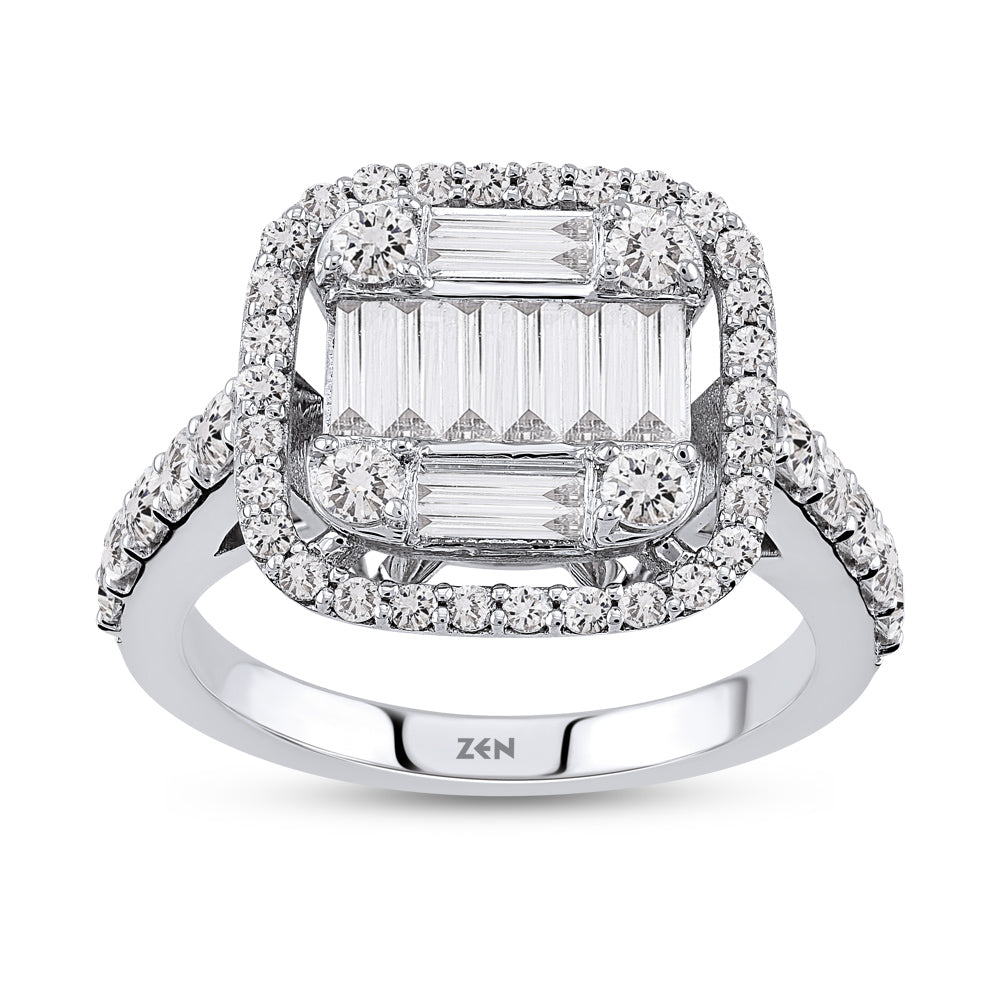 1.30 ct. Baguette Diamantring