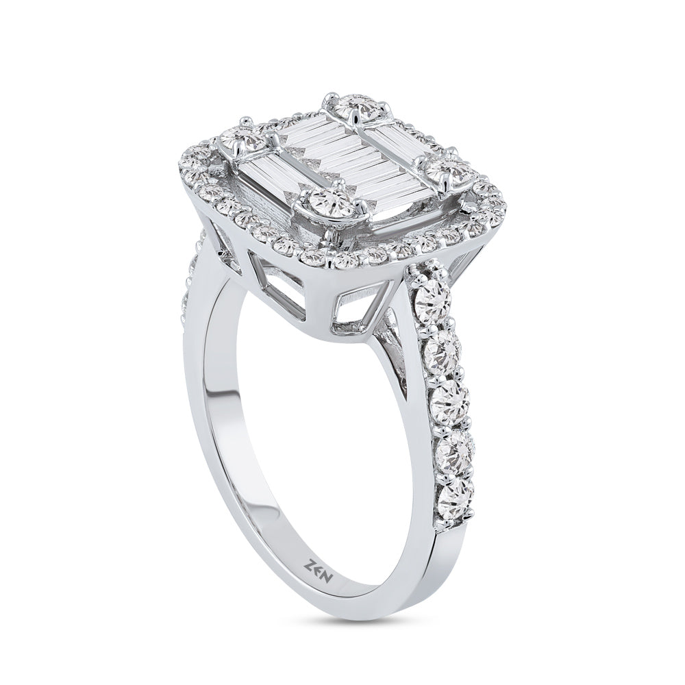 1.30 ct. Baguette Diamantring