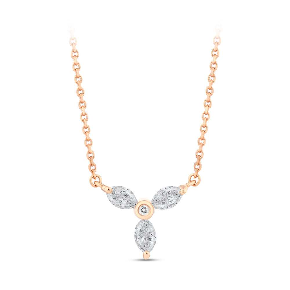 0.37 ct. Marquise Diamond Necklace