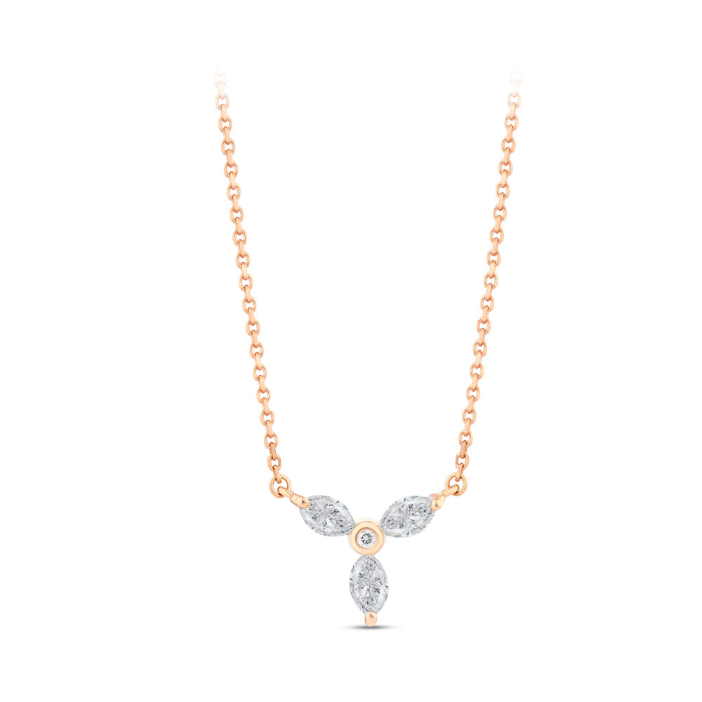 0.37 ct. Marquise Diamond Necklace