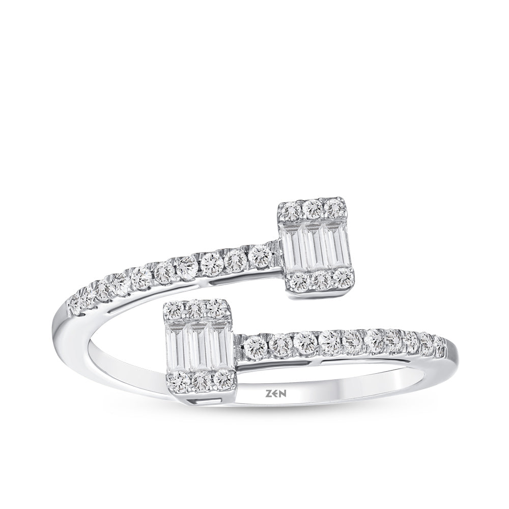 0.22 ct. Baguette Diamantring