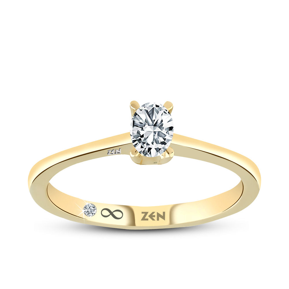 0.19 ct. Ovaler Diamant Verlobungsring