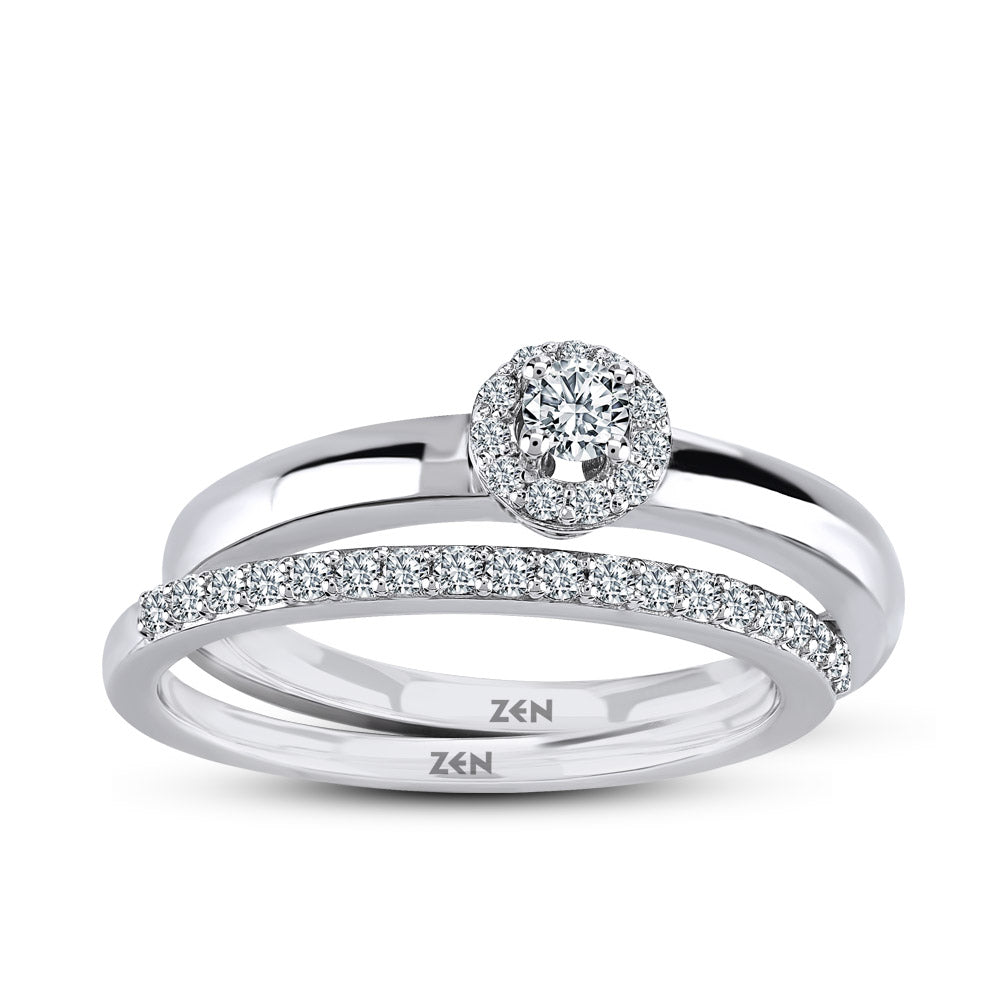 0.30 ct. Twins Engagement Diamond Ring