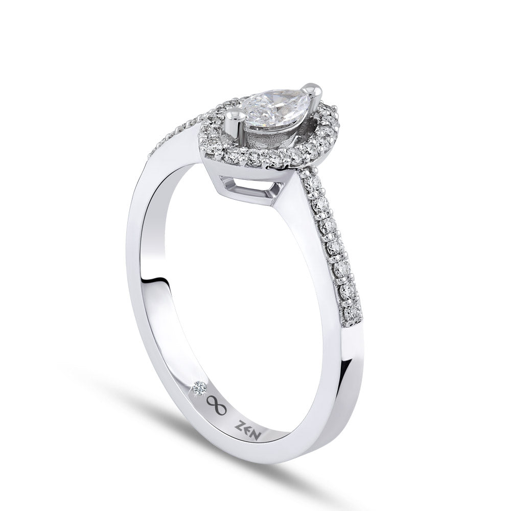 0.37 ct. Modern Diamond Engagement Ring