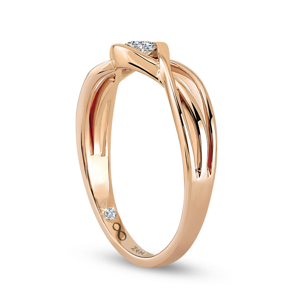 0.17 ct. Moderner Diamant Verlobungsring
