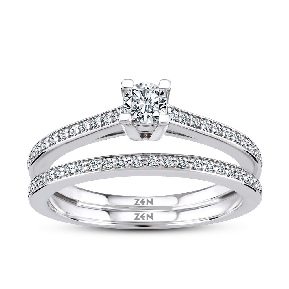 0.42 ct. Twins Diamant Verlobungsring