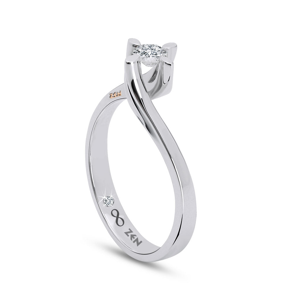 0.11 ct. Solitär Diamant Verlobungsring