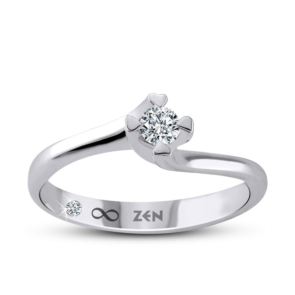 0.11 ct. Solitär Diamant Verlobungsring