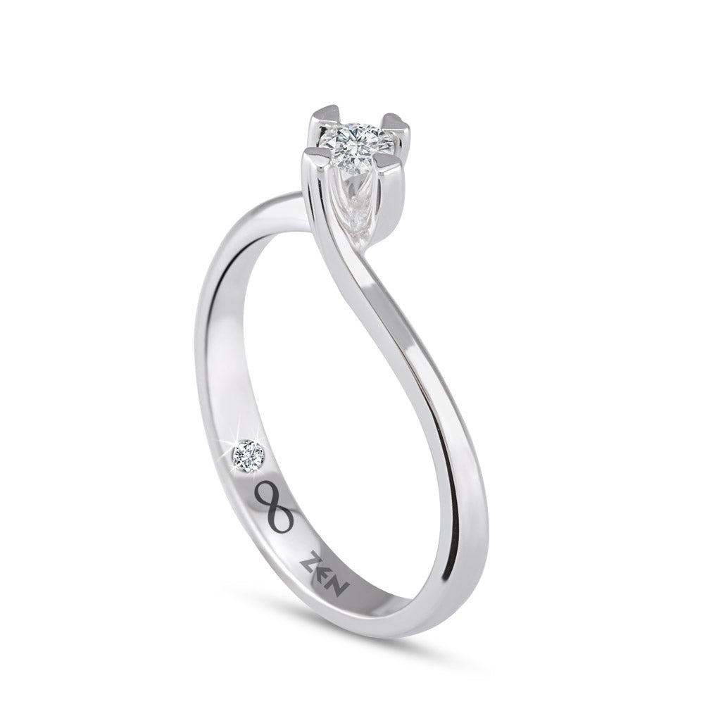 0.11 ct. Solitär Diamant Verlobungsring