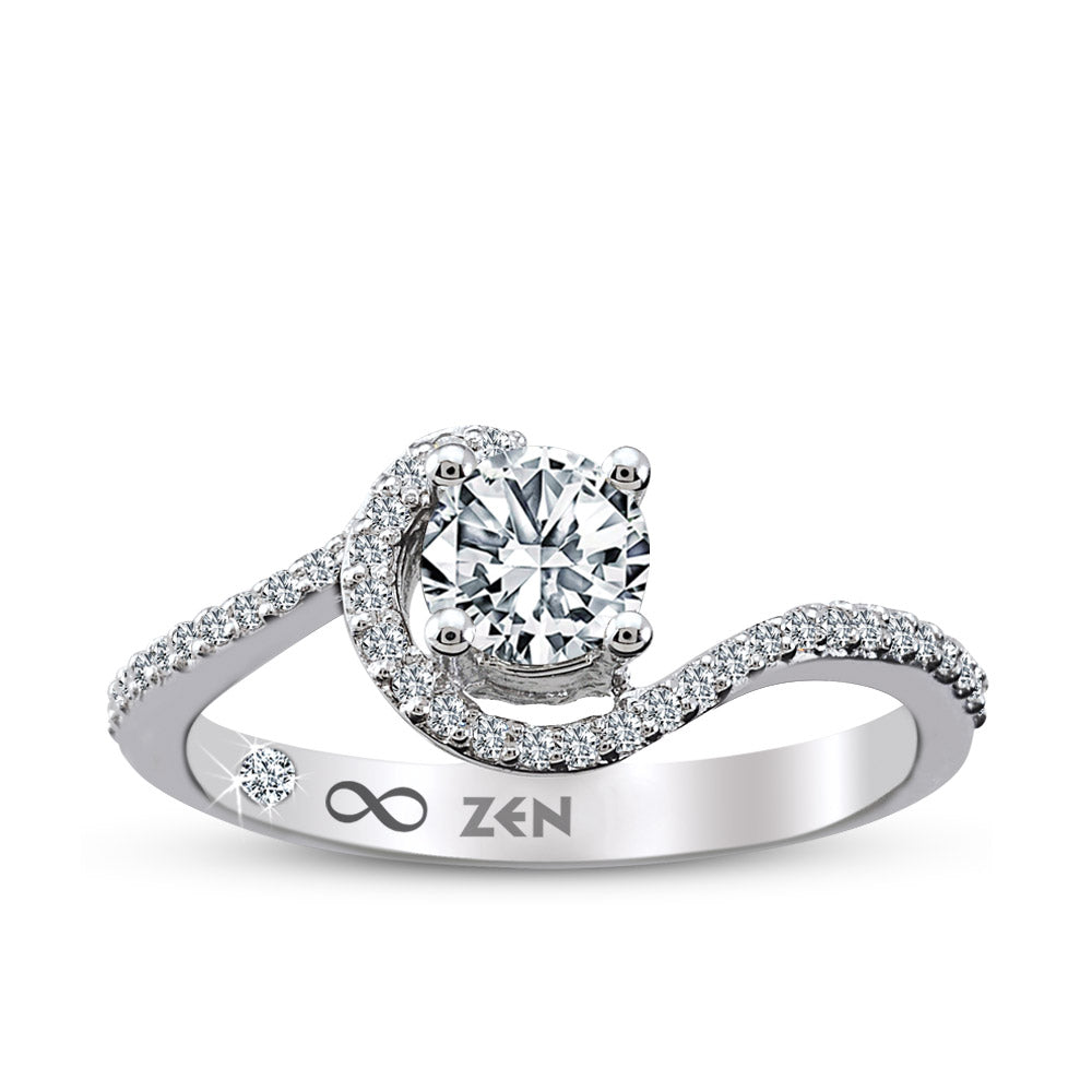 0.67 ct. Modern Diamond Engagement Ring