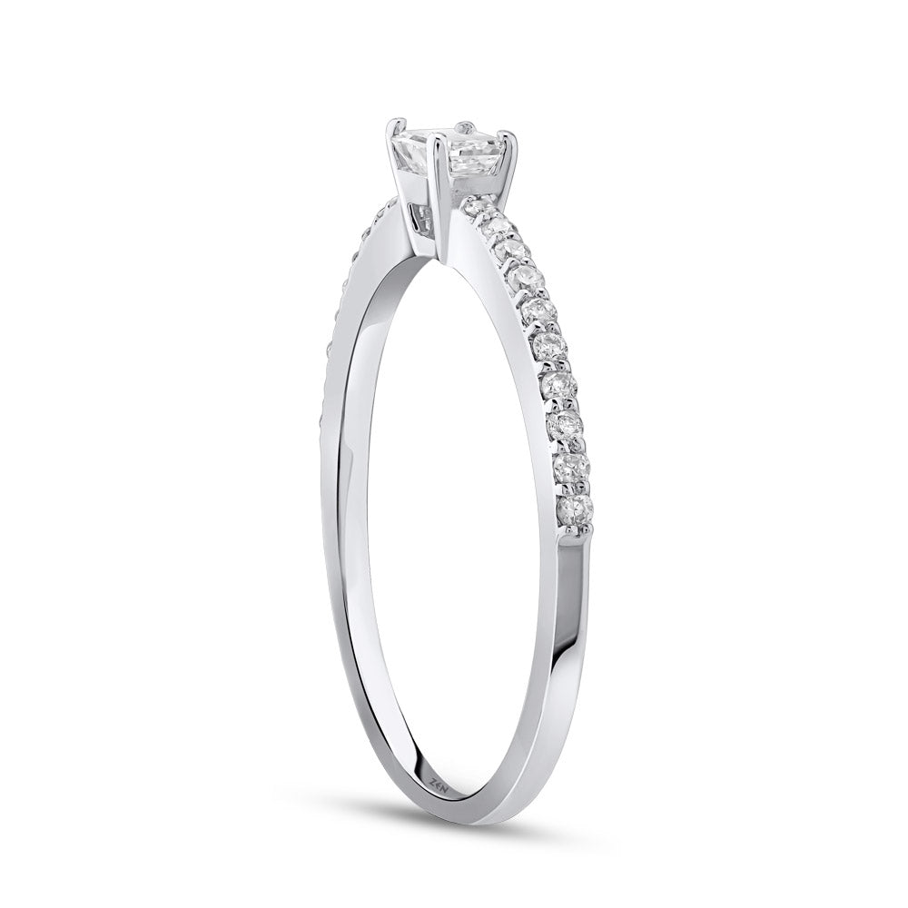 0.33 ct. Sidestone Diamond Engagement Ring
