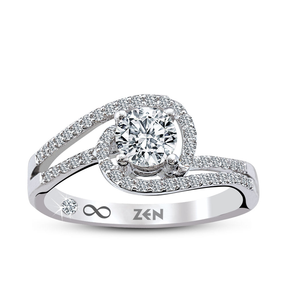 0.38 ct. Modern Diamond Engagement Ring