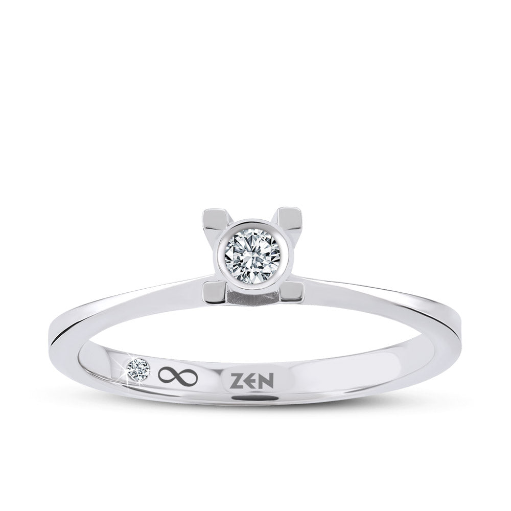 0.05 ct. Solitär Diamant Verlobungsring