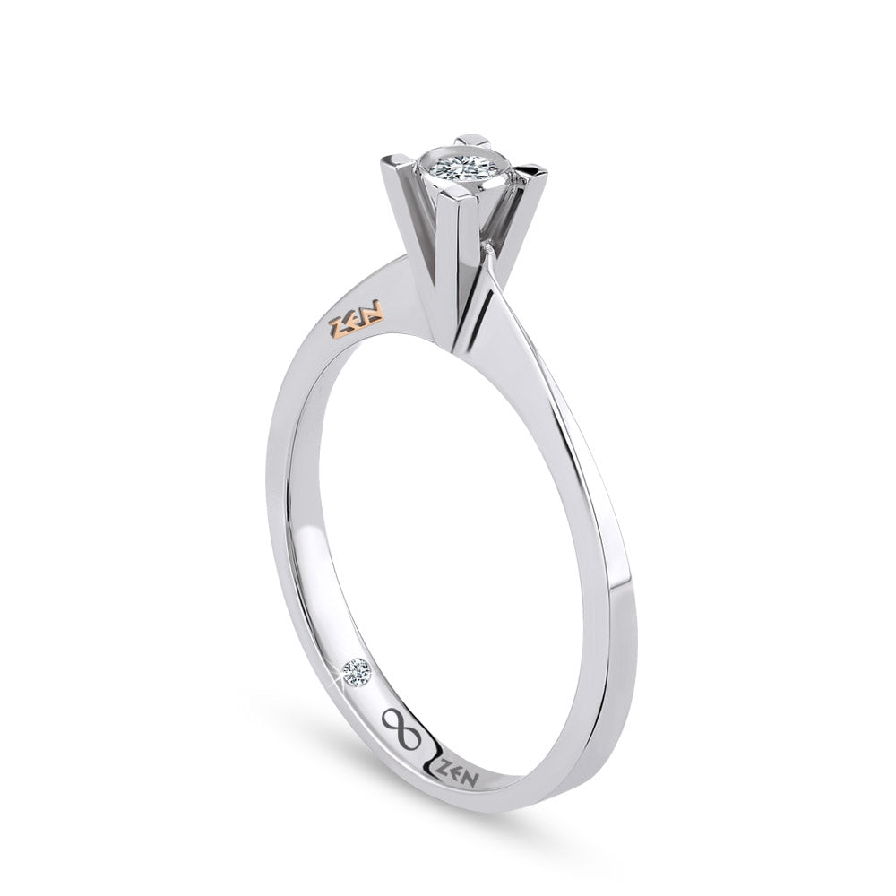 0.05 ct. Solitär Diamant Verlobungsring