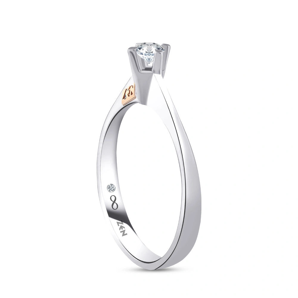0.16 ct. Solitär Diamant Verlobungsring