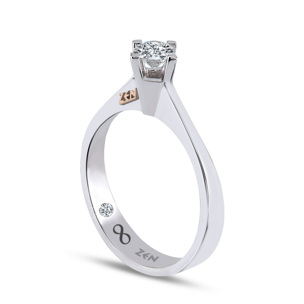 0.71 ct. Solitär Diamant Verlobungsring