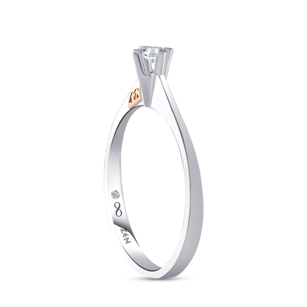0.11 ct. Solitär Diamant Verlobungsring
