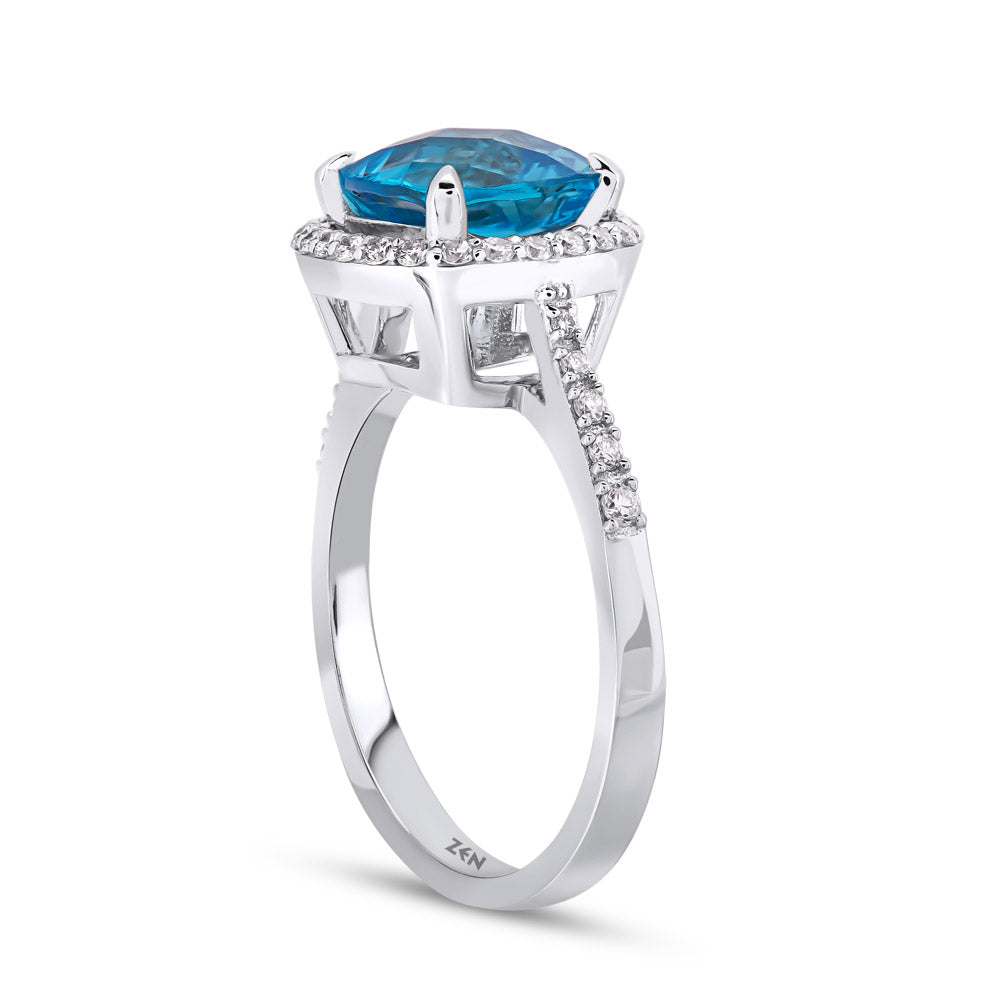 2.36 ct. Blue Topaz Ring