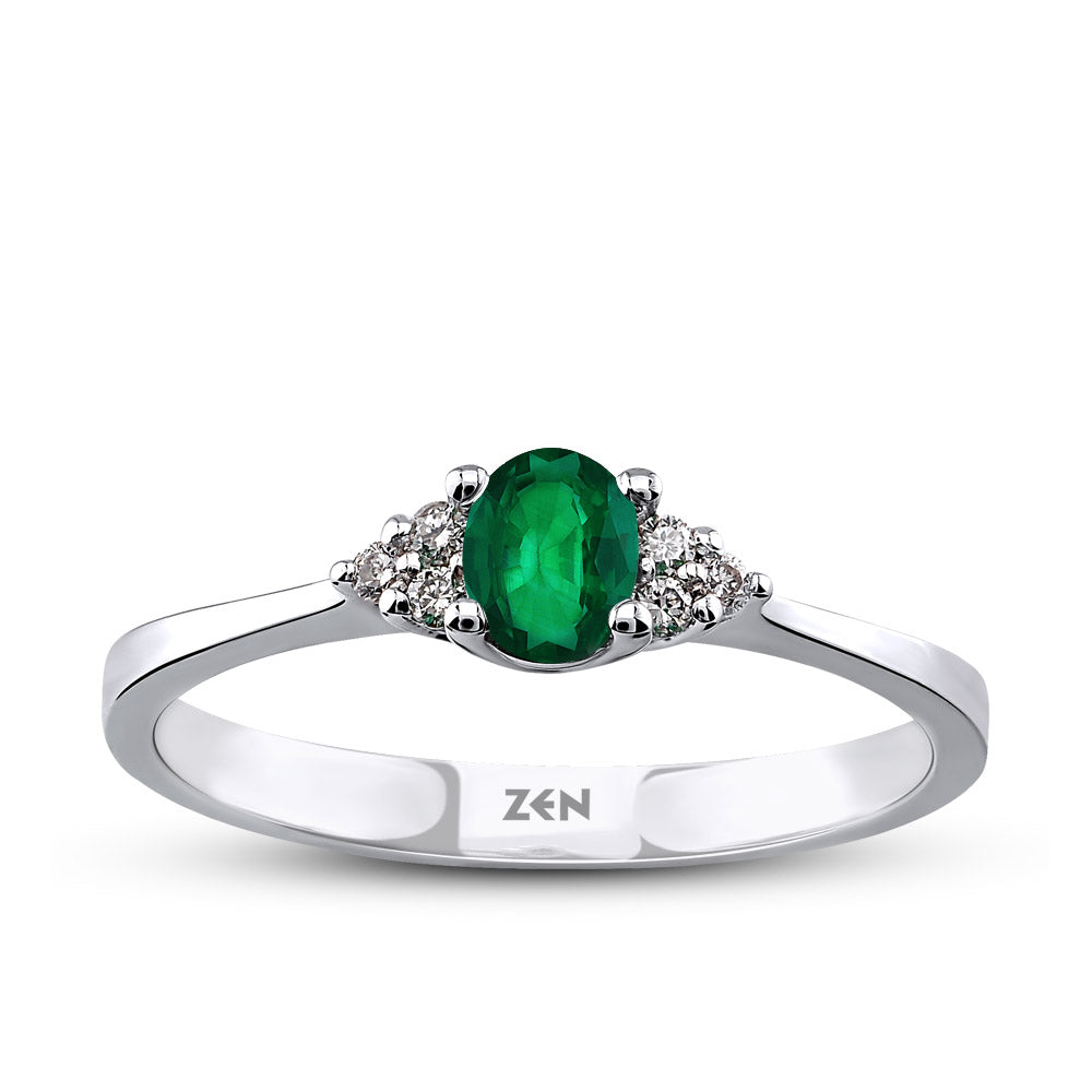 0.29 ct. Smaragd Ring