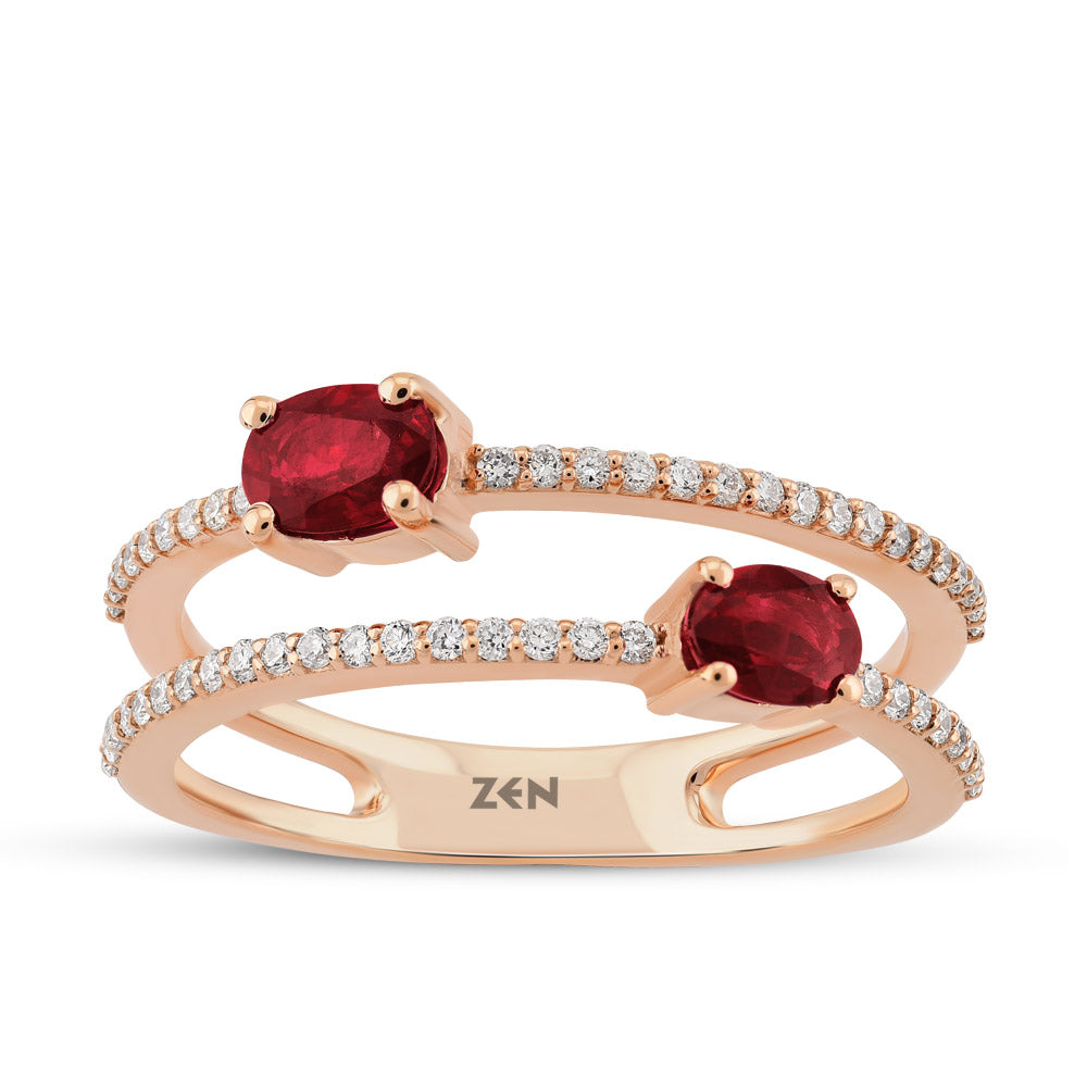 0.70 ct. Rubin Ring