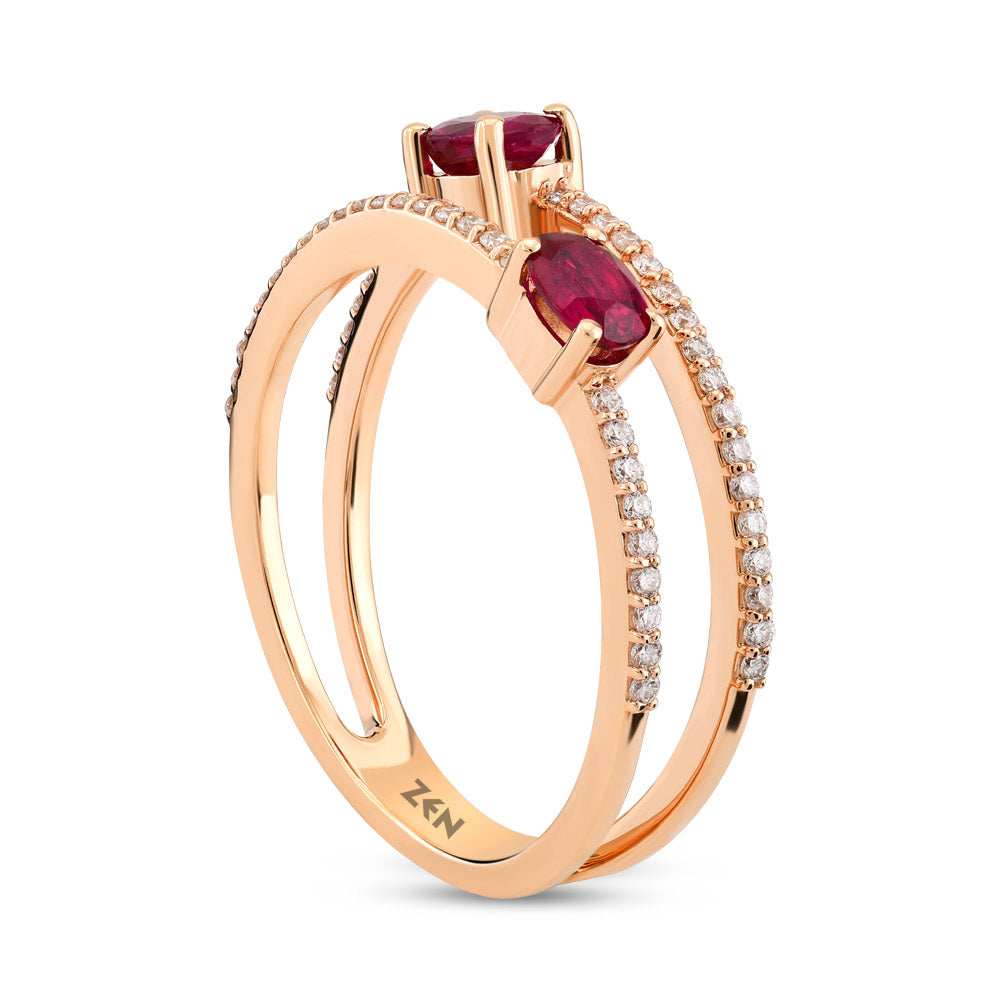 0.70 ct. Rubin Ring