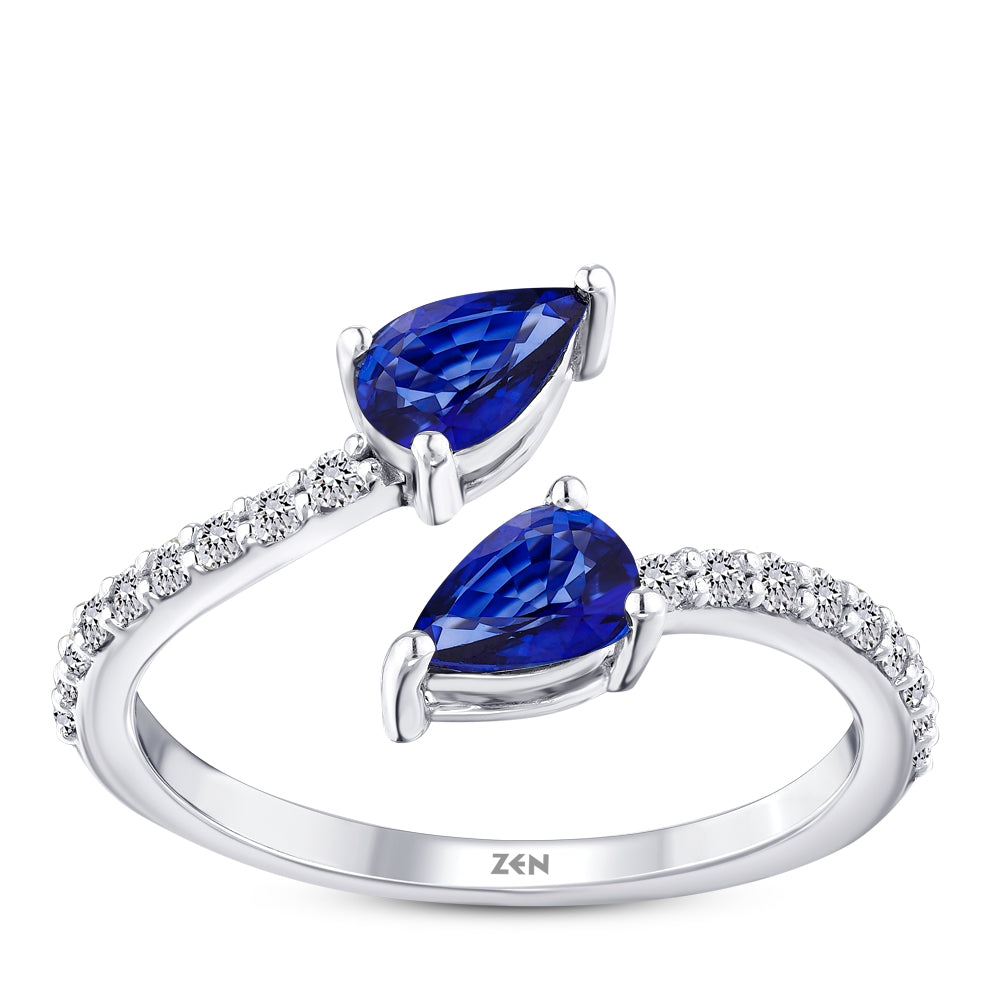 0.89 ct. Saphir Ring