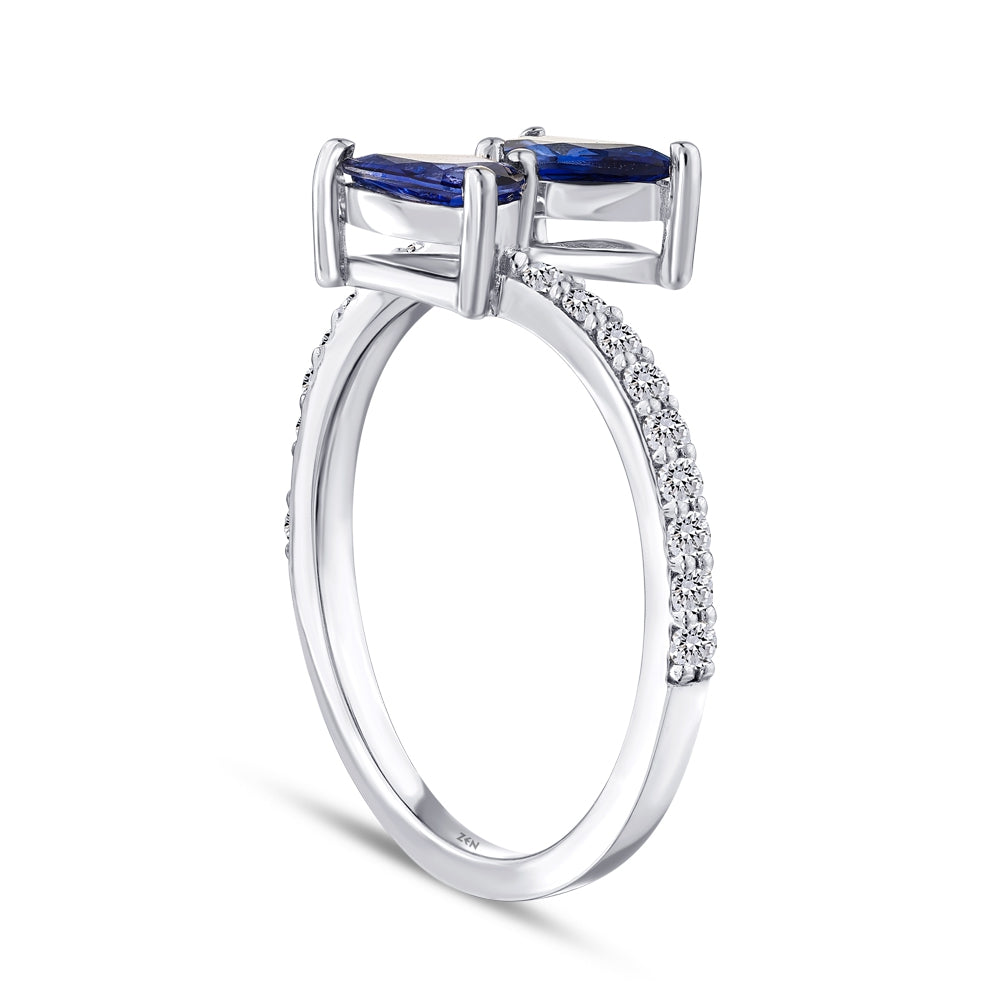 0.89 ct. Saphir Ring