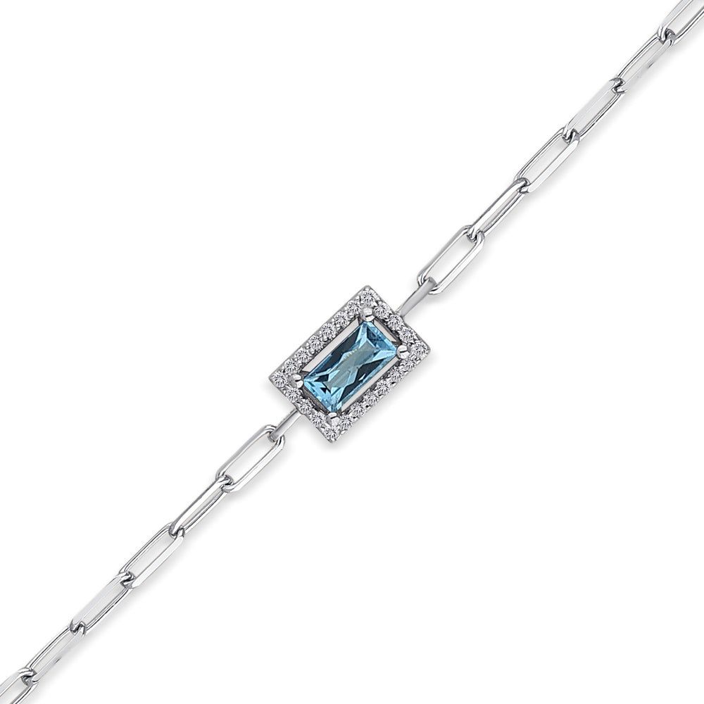 0.57 ct. Blue Topaz Bracelet