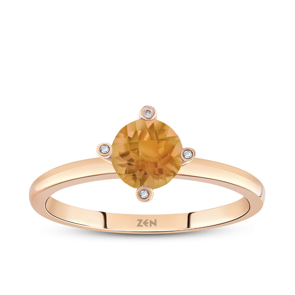 0.77 ct. Citrin Ring