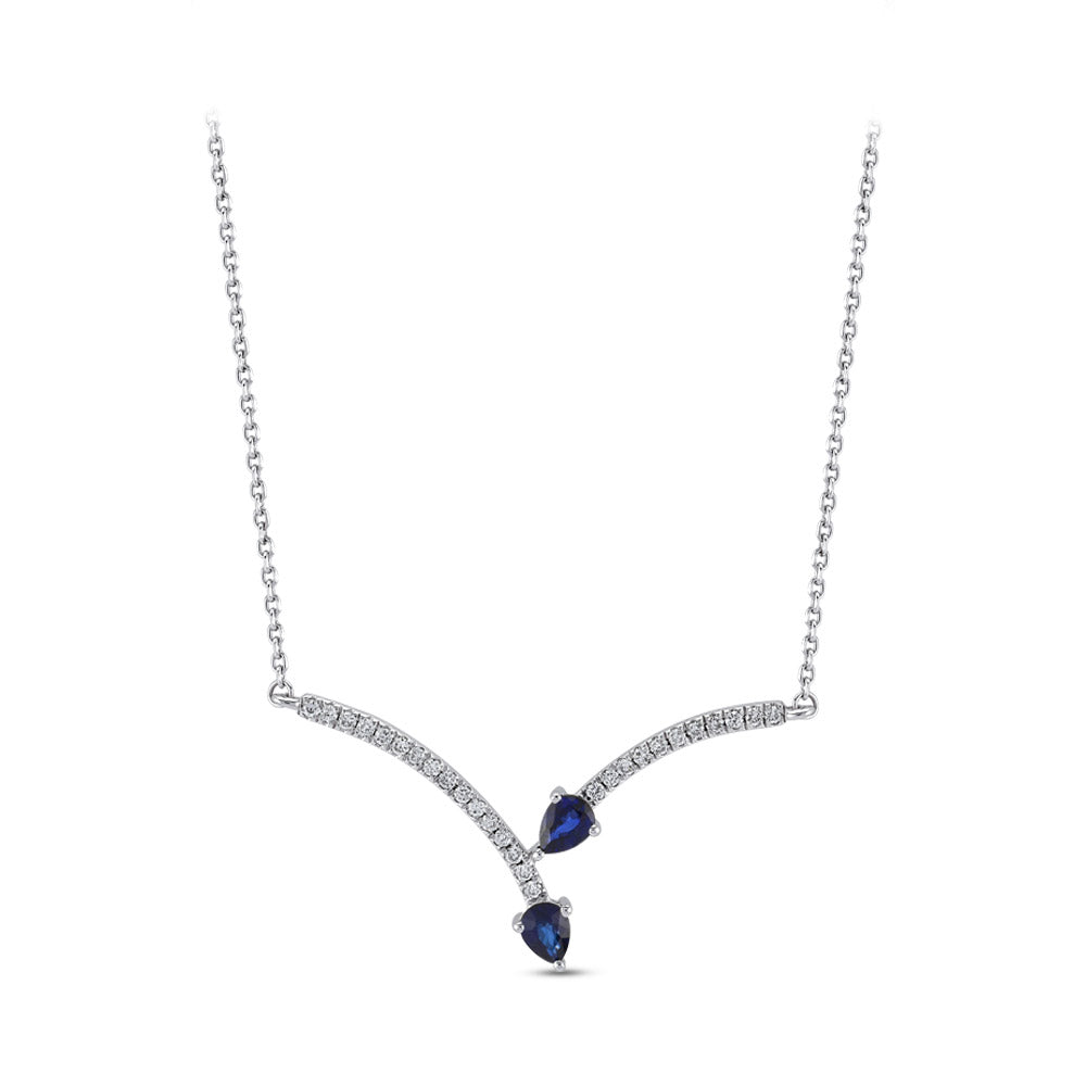 0.56 ct. Saphir Halskette