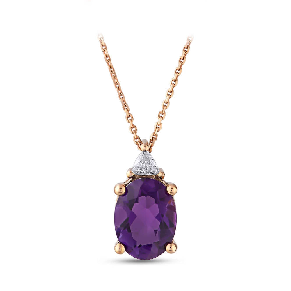 0.84 ct. Amethyst Halskette