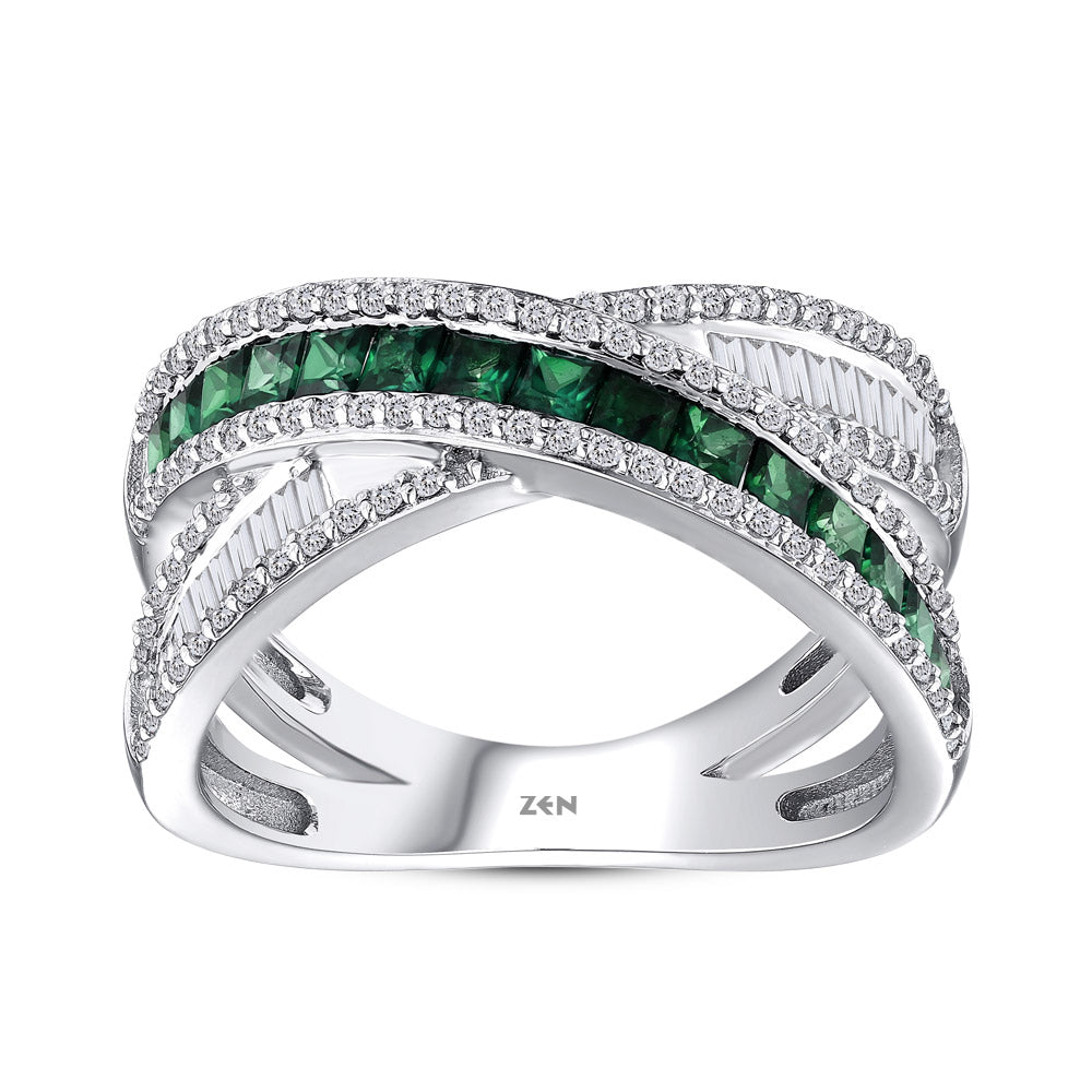 0.96 ct. Smaragd Ring