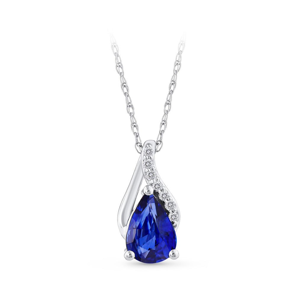 0.66 ct. Saphir Halskette