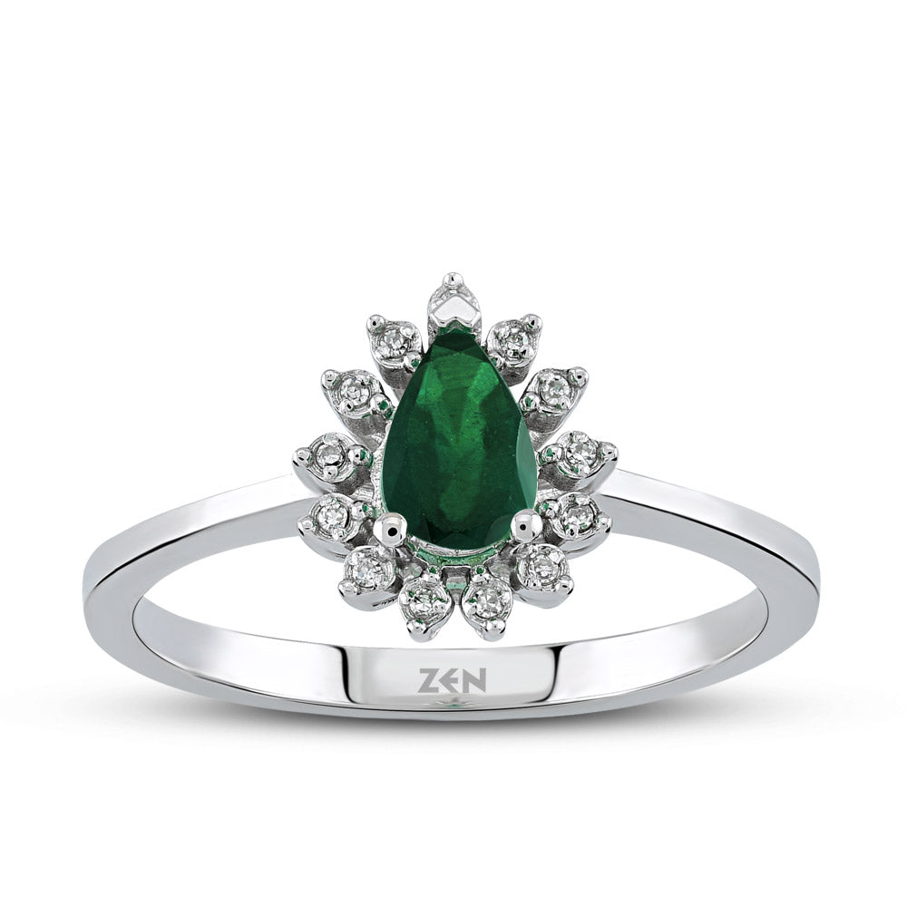 0.24 ct. Smaragd Ring