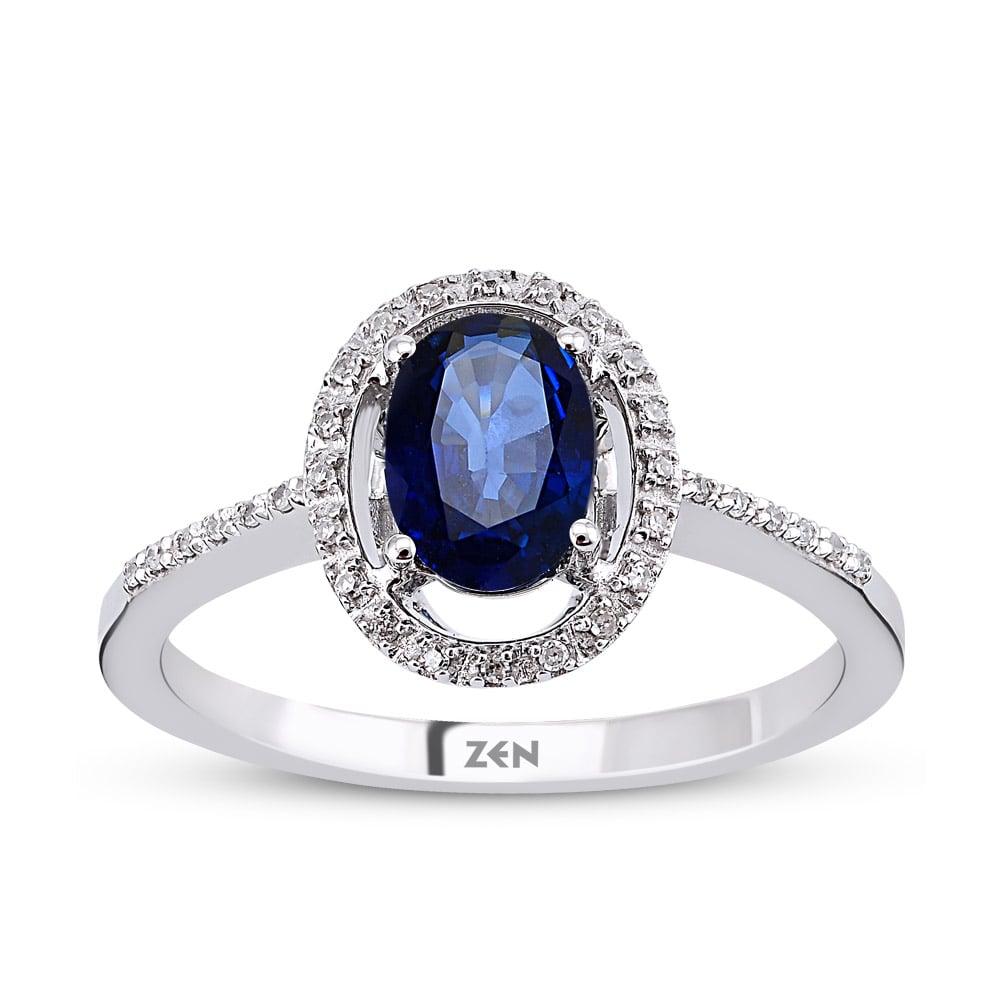0.80 ct. Saphir Ring