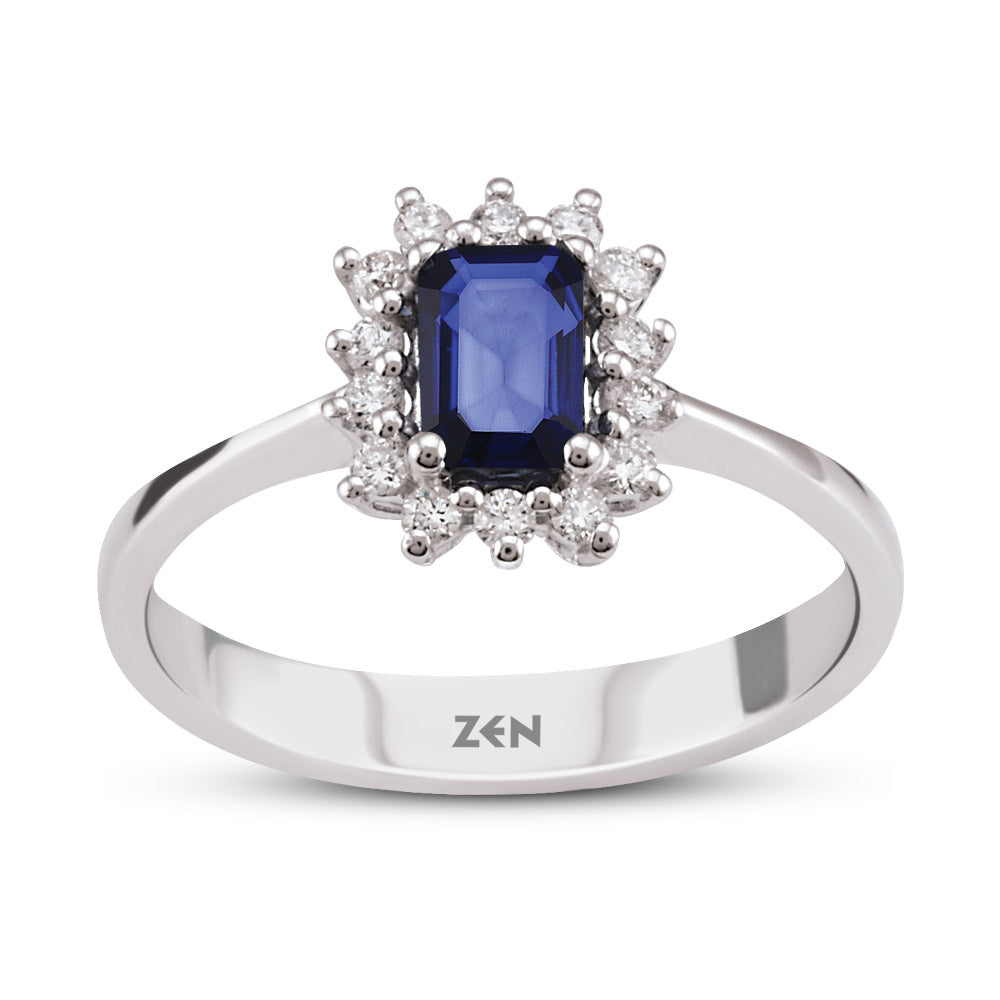 0.68 ct. Saphir Ring
