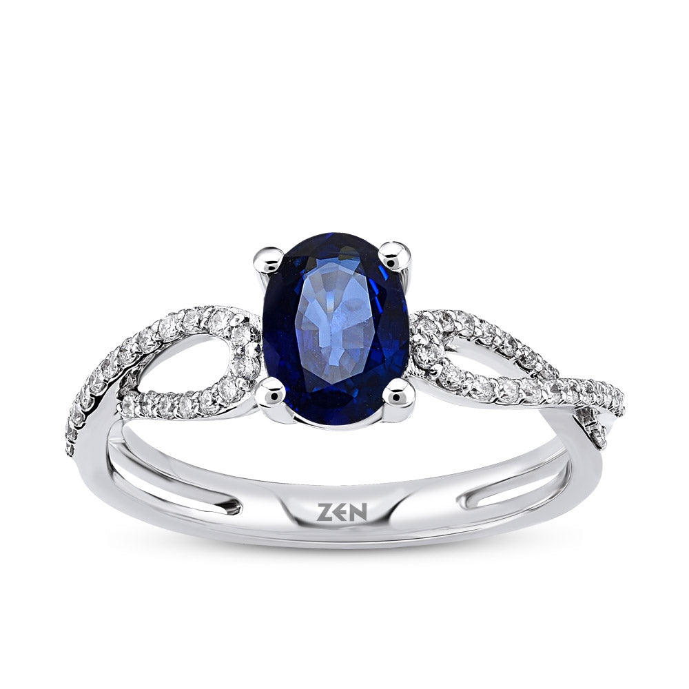 1.10 ct. Saphir Ring