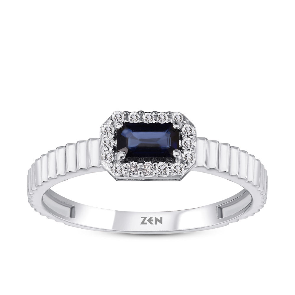 0.32 ct. Saphir Ring