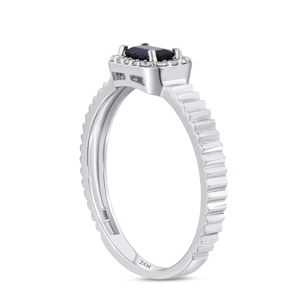 0.32 ct. Saphir Ring