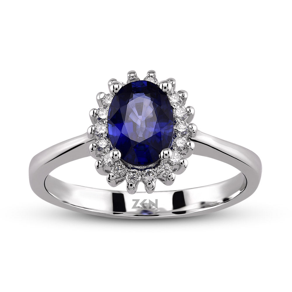0.99 ct. Saphir Ring