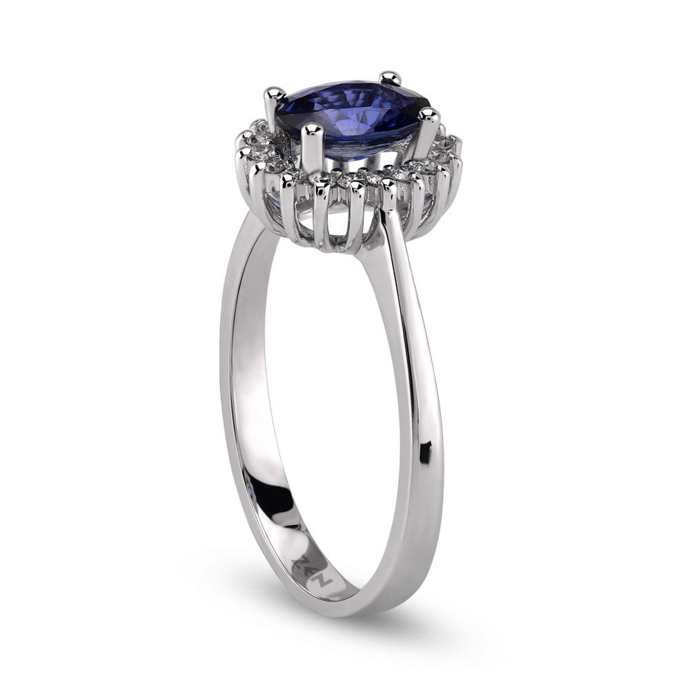 0.99 ct. Saphir Ring