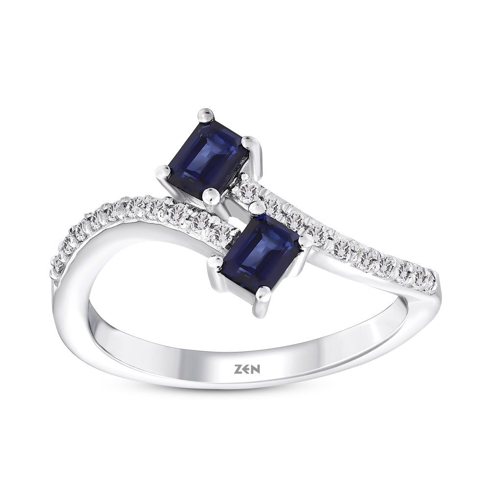 0.65 ct. Saphir Ring