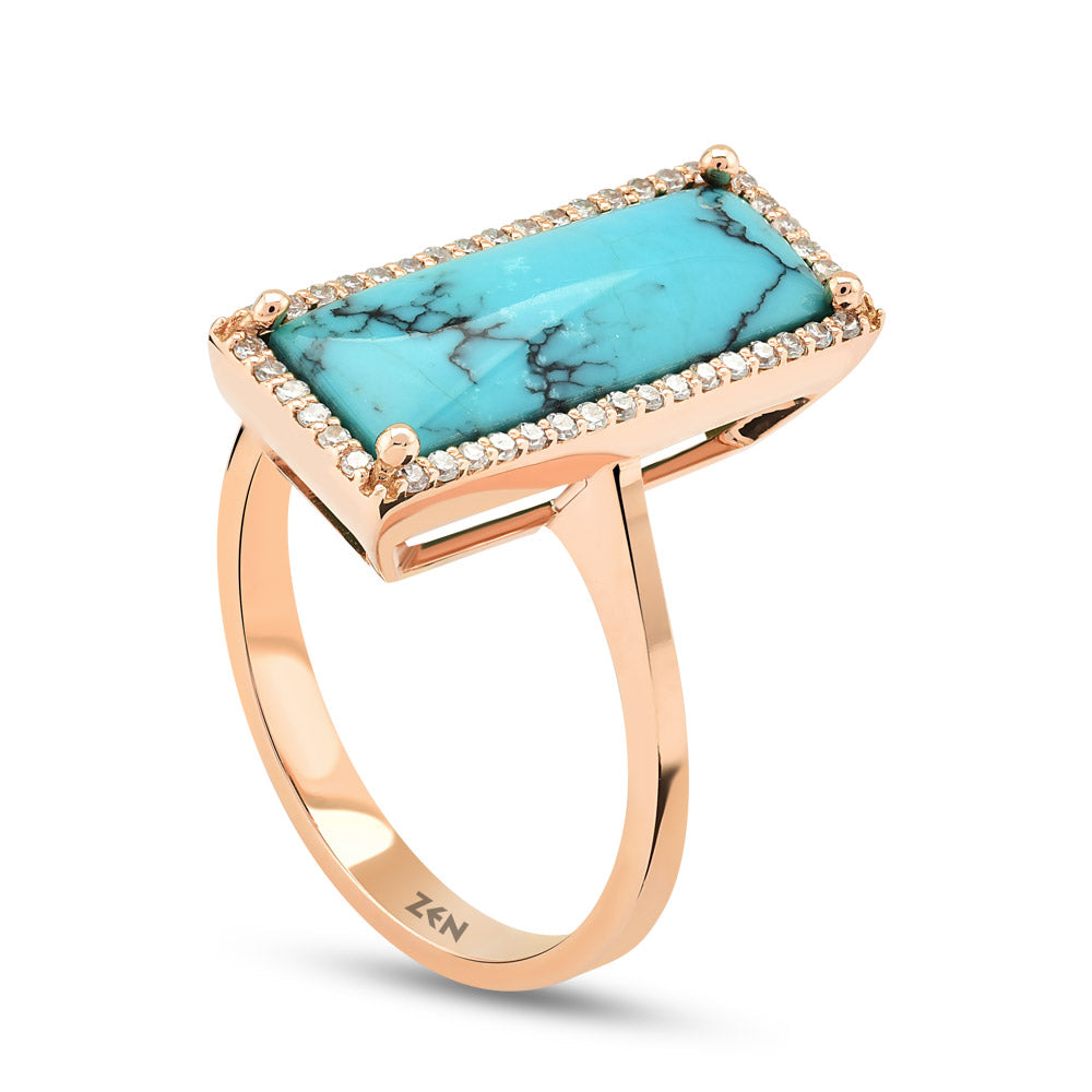 2.14 ct. Türkis Ring