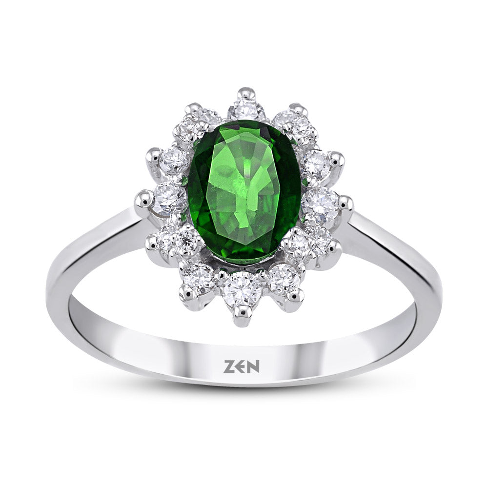 0.82 ct. Smaragd Ring