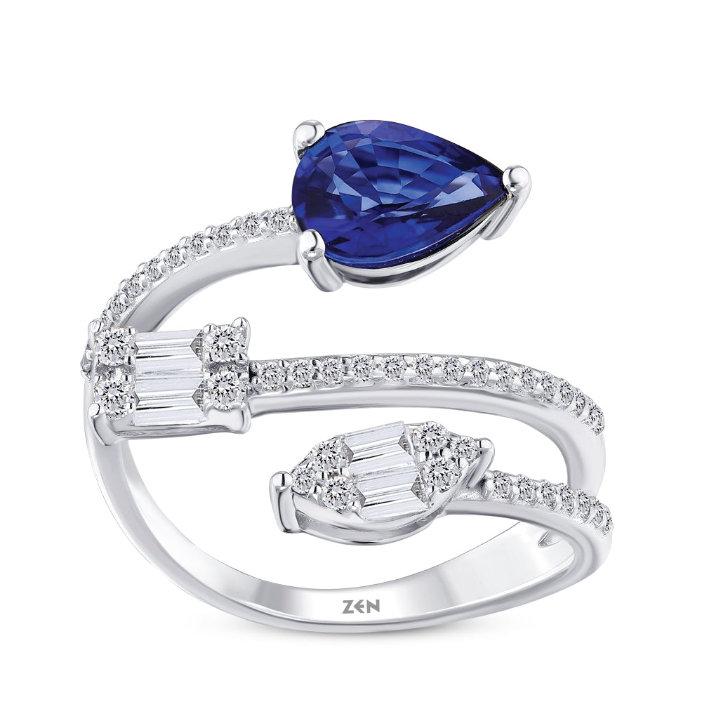 1.34 ct. Saphir Ring