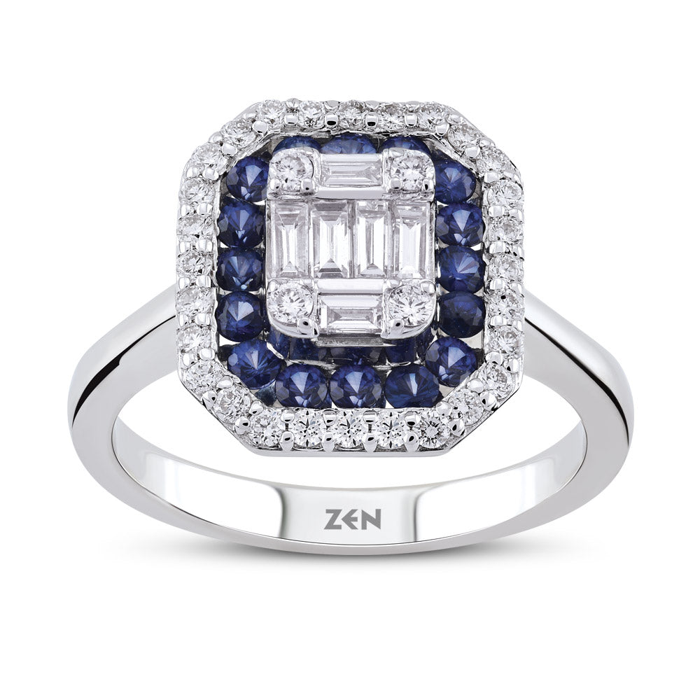 0.94 ct. Saphir Ring
