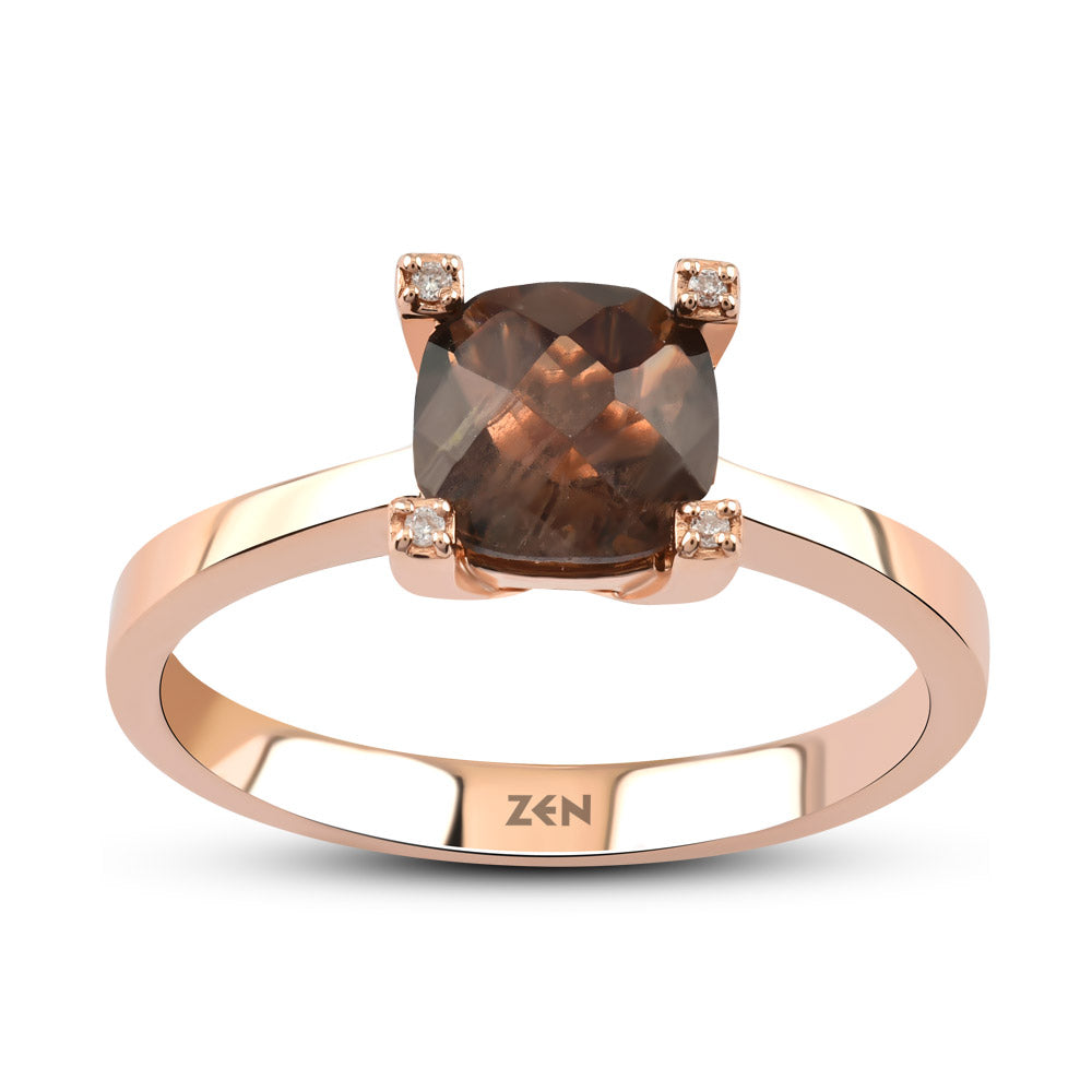 0.81 ct. Rauchquarz Ring