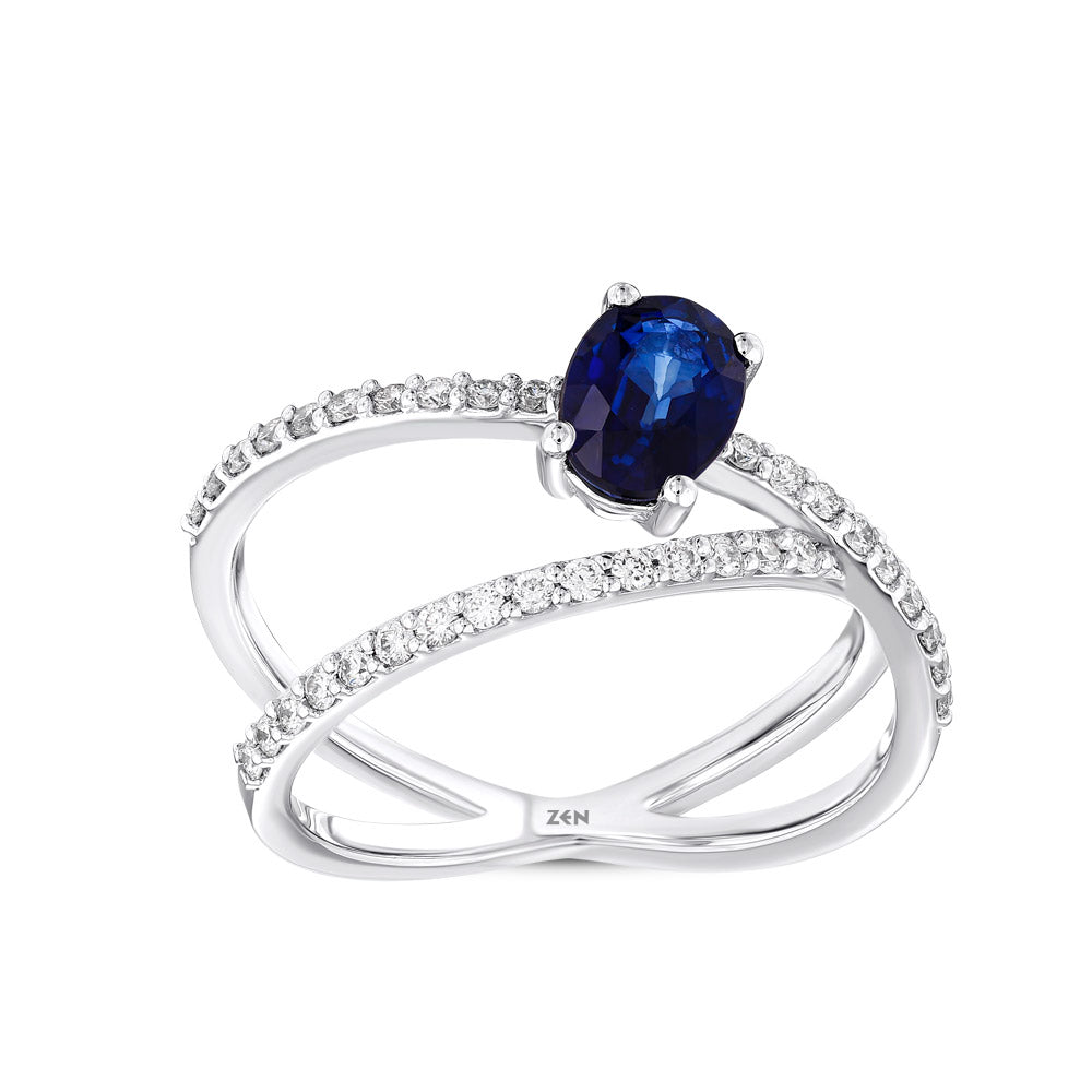 1.10 ct. Saphir Ring