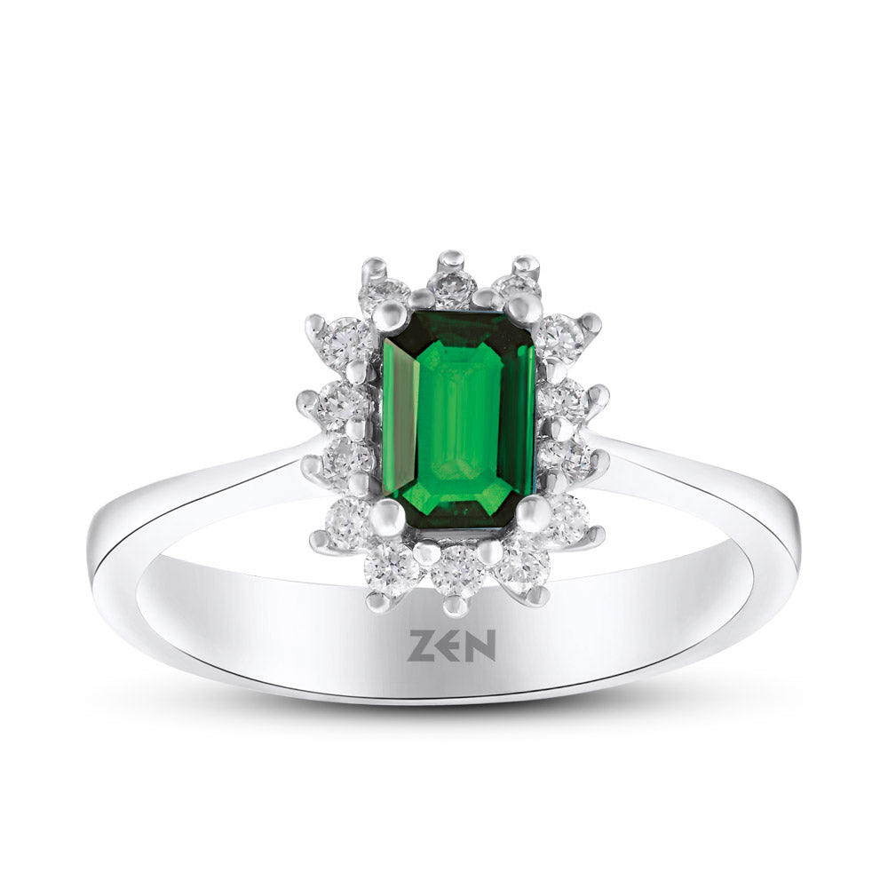 0.63 ct. Smaragd Ring