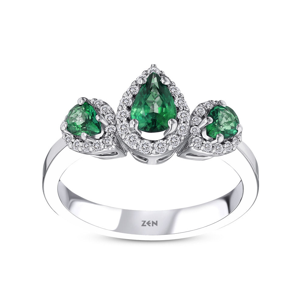 0.75 ct. Smaragd Ring